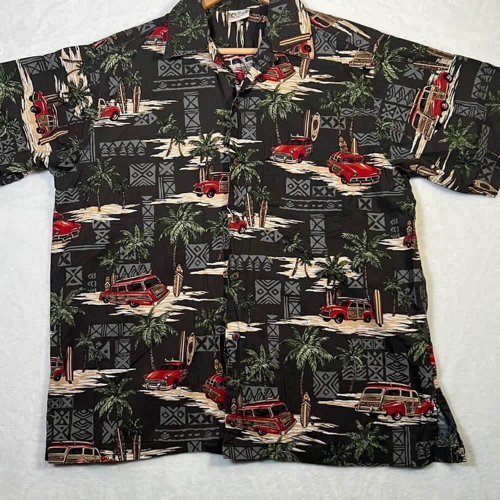 Vintage Hawaiian Go‎ Barefoot short sleeve Button up Shirt USA Made - Mens Large